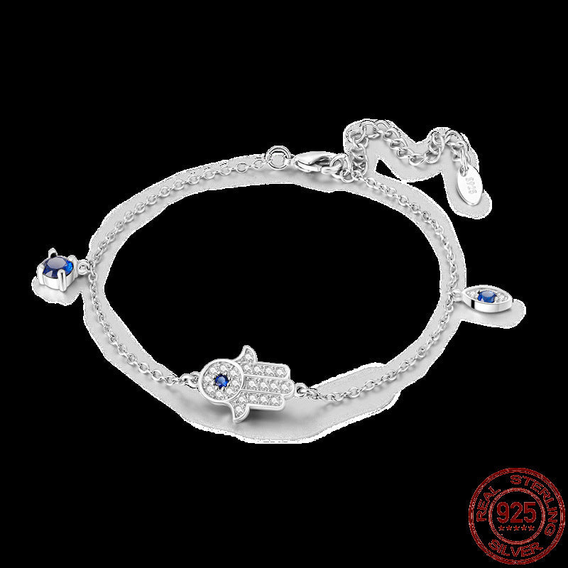 Infinity Fatima Hand Armband – Schutz & Unendlichkeit in Silber